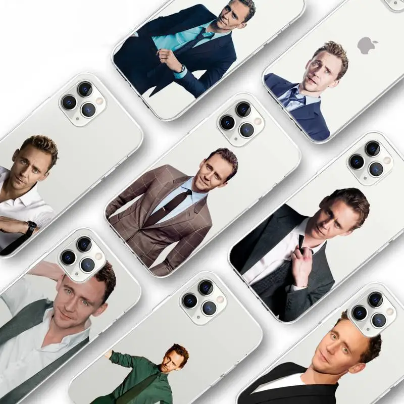 

Tom Hiddlestons Phone Case Transparent for iPhone Samsung S 11 12 6 7 8 9 10 20 Pro X XS Max XR Plus lite Clear mobile bag