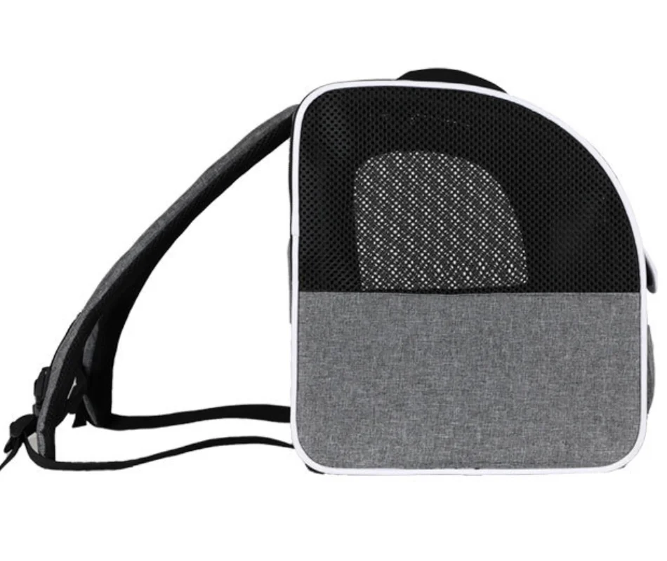 Mochila GRANDE PARA TRANSPORTAR mascotas, bolsa grande de viaje para perros y gatos, mochila de malla con cremallera, transpirable-4
