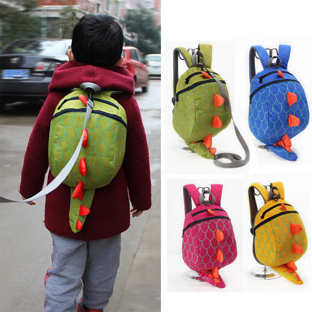 

Toddler Harnesses Walking Safety Backpack Harness For Kids Children Cartoon Dinosaur Bag