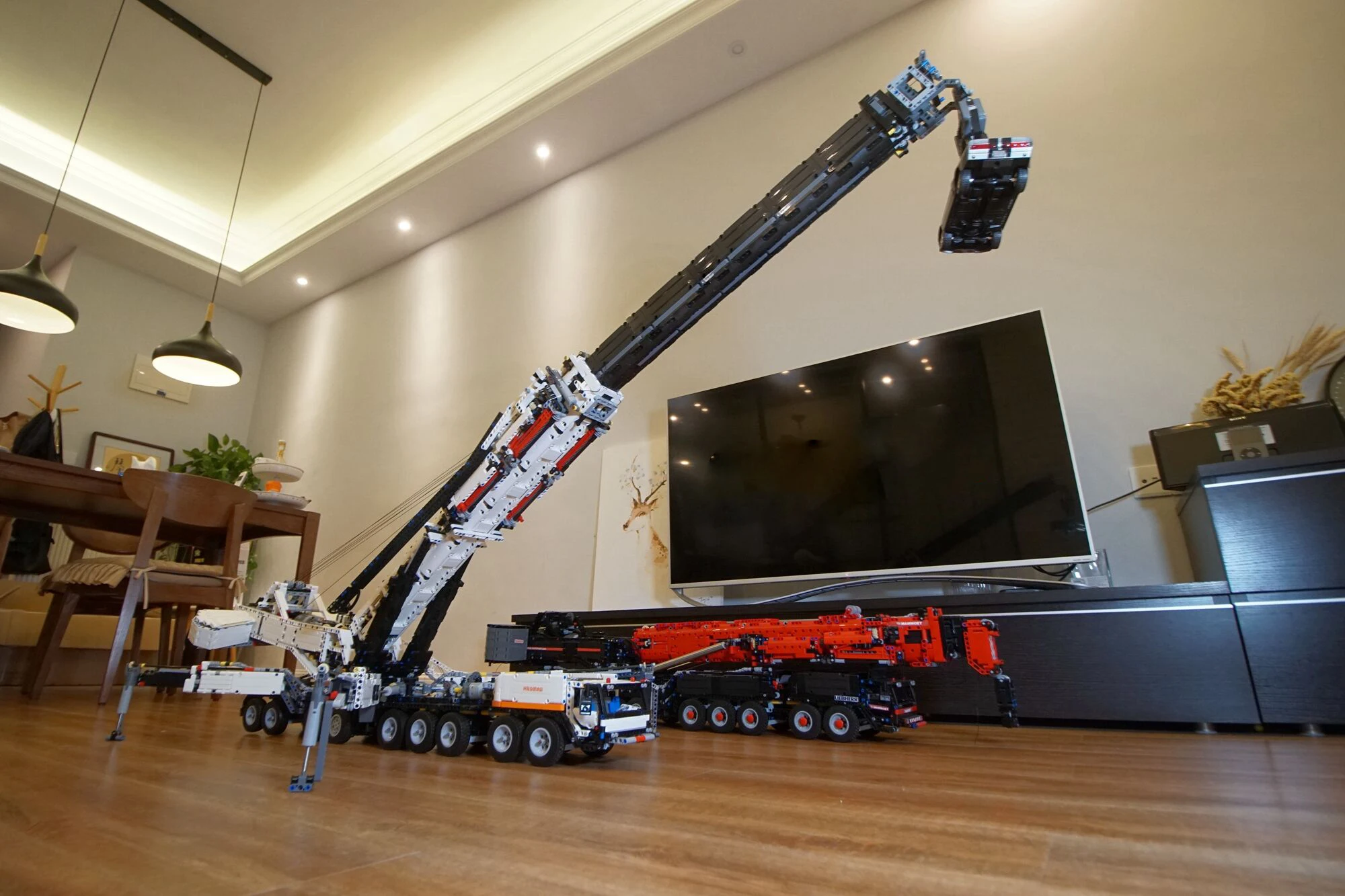 MOC большой кран либхер LTM11200 RC игрушка строительный блок с PF дистанционного управления транспортного средства техника