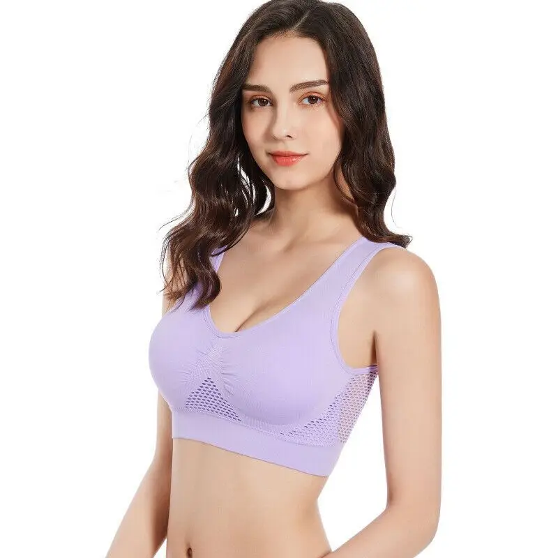 Большой Размеры 6XL мягкий спортивный бюстгальтер для женщин высокие эластичные