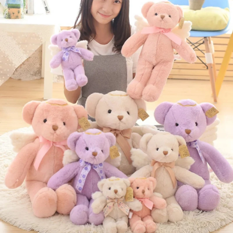 Mini Teddy Bear Stuffed Plush Toys 40/55cm Small With wings pelucia Pendant Kids Birthday Gift DWJ082 | Игрушки и хобби