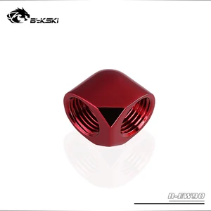 Угловой фитинг Bykski, 90 штук, двойной гнездовой соединитель G14 '', 90 градусов, Металлический фитинг для колена водяного охлаждения, резьба G14, B-EW90