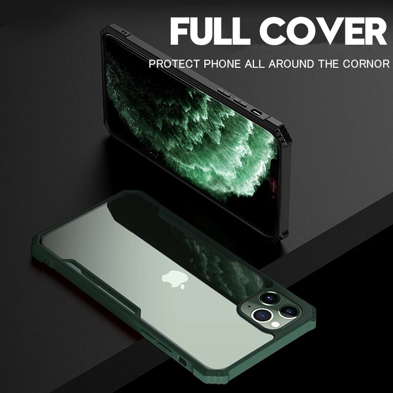 LUPHIE Luxury Military Armor Silicone Bumper Case For iPhone 11 Pro Max XS XR X 8 7 6 6s Plus Original Soft Clear Army Cover |