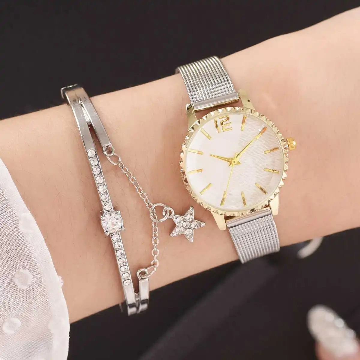 Элегантные женские часы из сплава роскошные Аналоговые кварцевые наручные