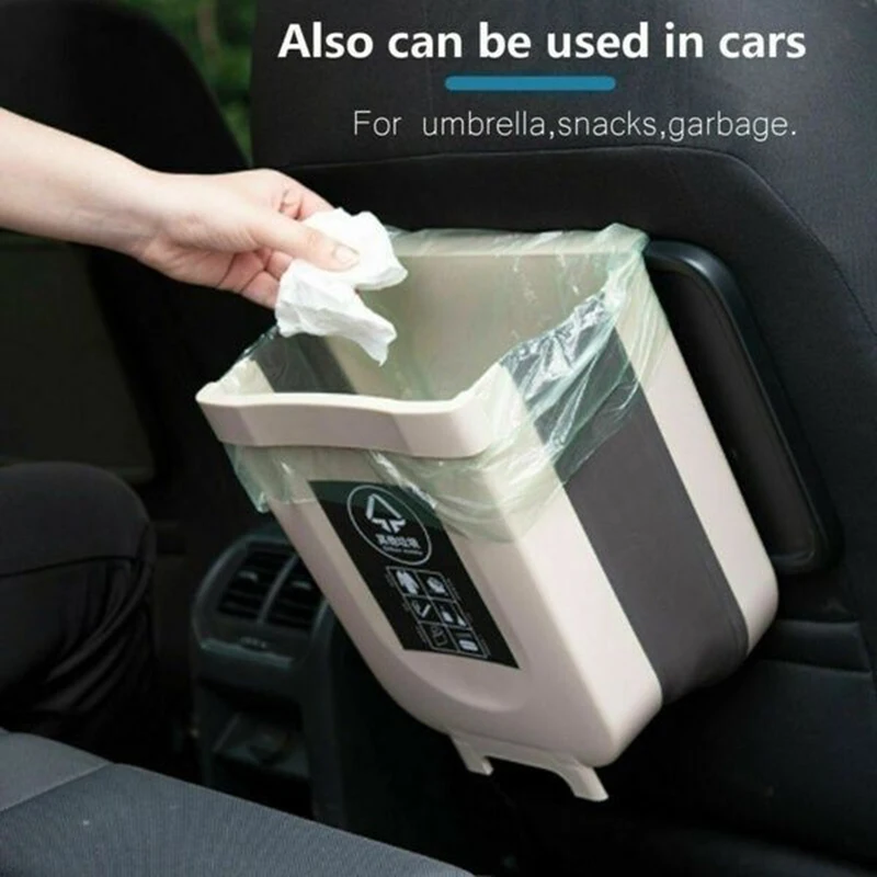 Складная мусорная корзина объемом 6/9 л складное подвесное ведро для мусора