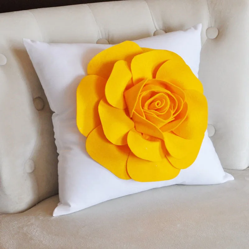 

45/50/55CM New Creative Handmade Cushion Cover solid flower Square cushion covers home seat chair bed room Dec wholesale