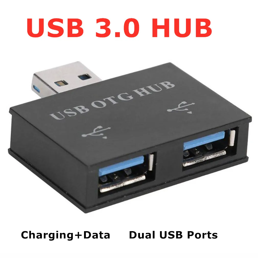 

USB HUB Mini USB 3.0 HUB Splitter Box for PC Laptop U Disk Card Reader Computer Splitter HUB Charging+Data Dual Ports