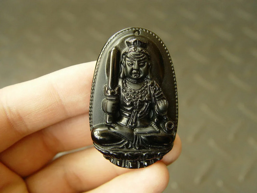 Обсидиан черный аланана Acala драгоценный камень благословение удачи ювелирные