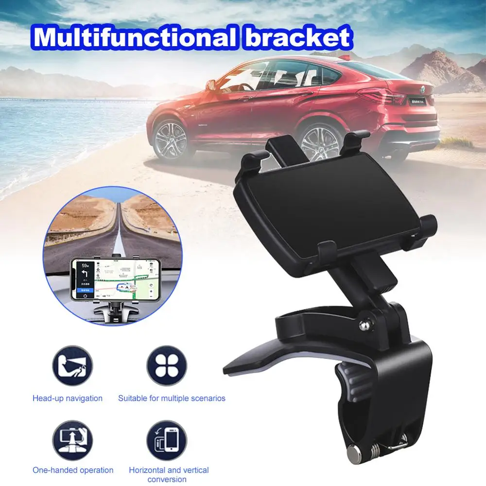 

Универсальный автомобильный держатель для телефона приборная панель зеркало заднего вида солнцезащитный козырек дефлектор держатель для ...