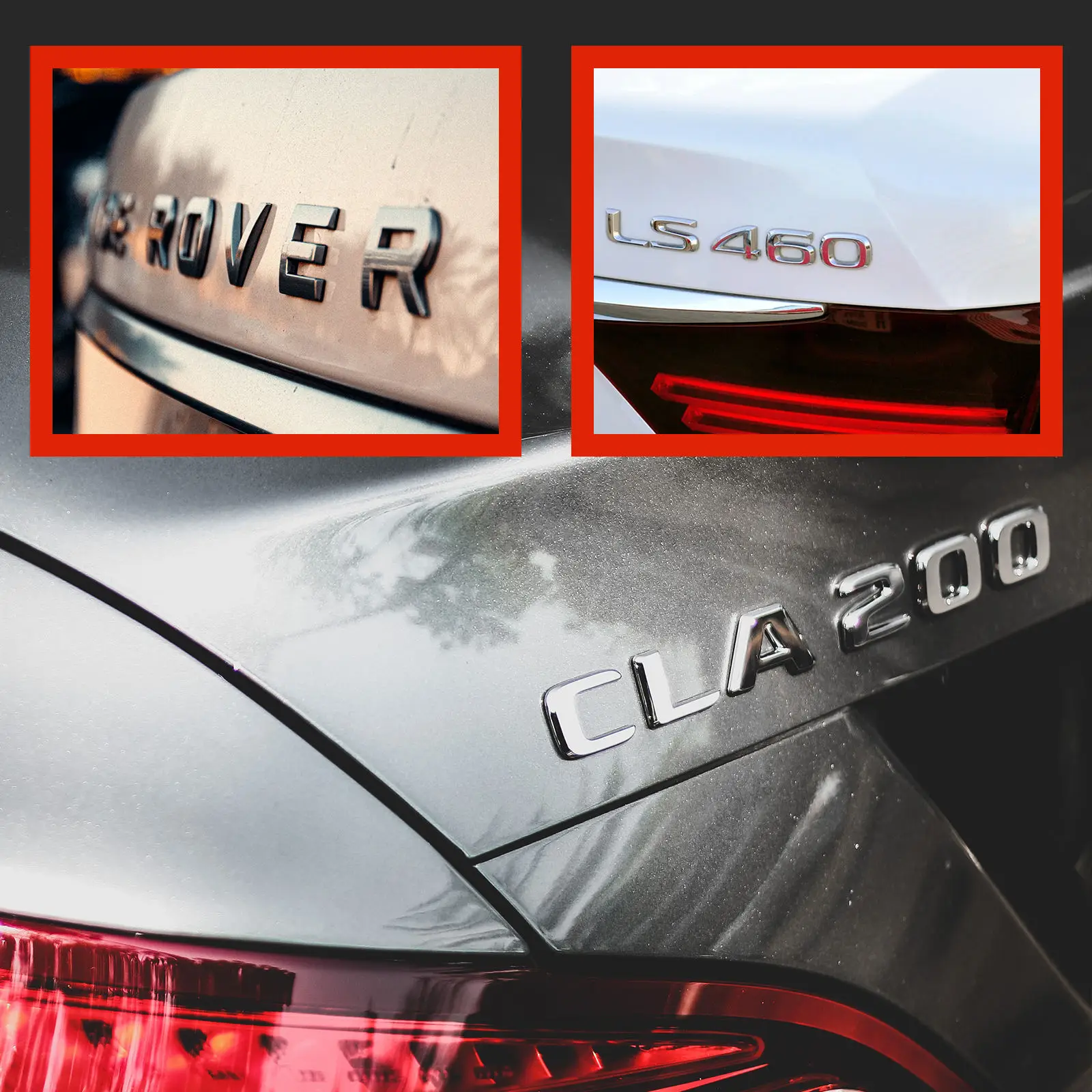 

200 шт., хромированные автомобильные наклейки из цинкового сплава