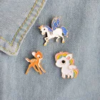 Новый эмалированный значок в 3 стилях для женщин, мужчин, детей, ювелирные изделия с мультяшными животными