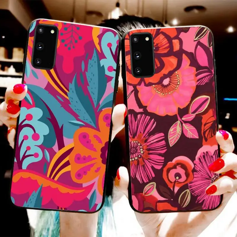 

Art Colorful Flower Phone Case For Samsung S20 S10 S21 S30 Plus S9 S10PLUS S20FE S21ULTRA