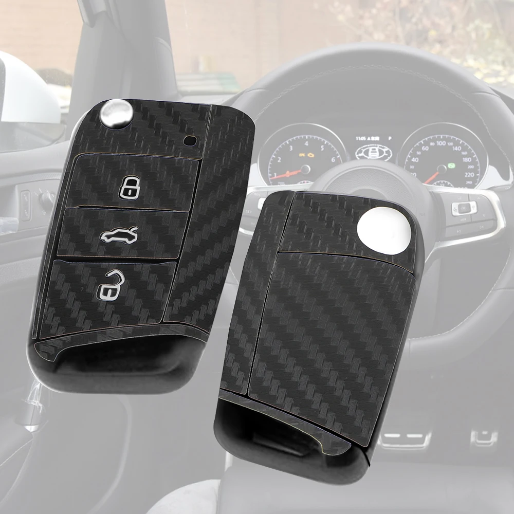 FORAUTO углеродного волокна для игры в гольф черный наклейка на ключ от автомобиля