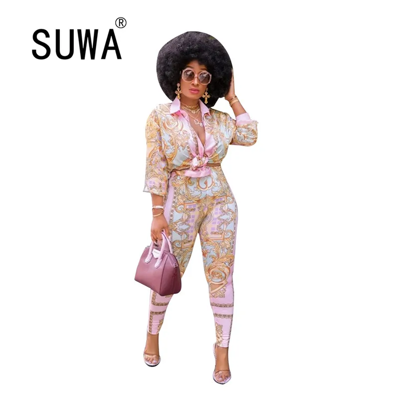 Женский офисный комплект из 2 предметов блузка с коротким рукавом и облегающие