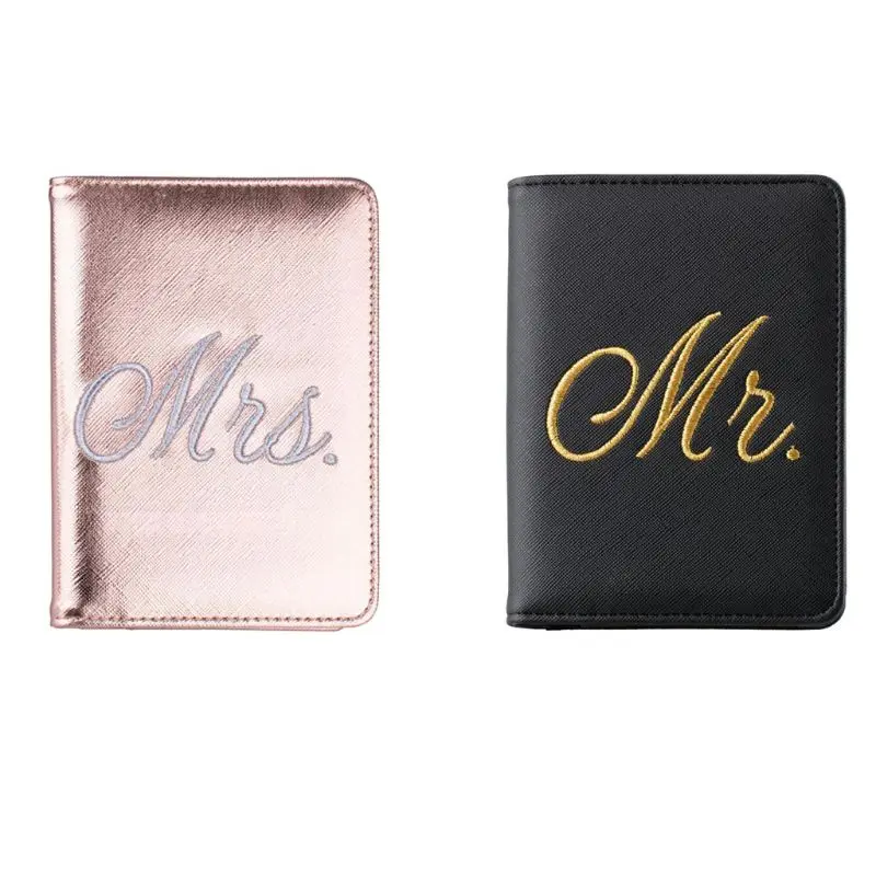Унисекс чехол для паспорта держатель Mr Mrs свадьбы медового месяца кожа