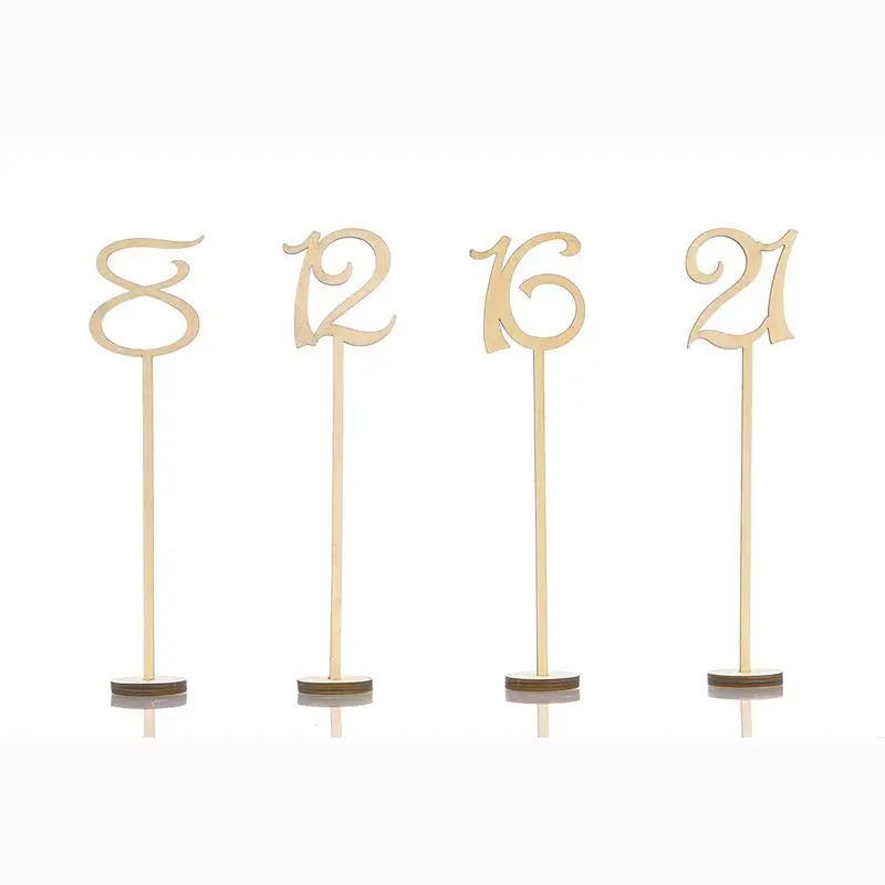 

Wooden Wedding Table Numbers 1-25 pcs Vintage Home Birthday Party Event Banquet Decor Anniversary Decoration Favors Signs Color