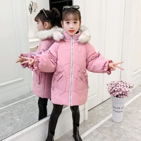 Childrens Winter Thick Warm Hooded Boutique New Parkas Jacket Big Girls Snowsuit Down Coats Kids Embroidery Oversized Outerwear