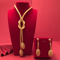 24k60cm long dubai jewelry sets high quality gold color plated unique design wedding jewelry set