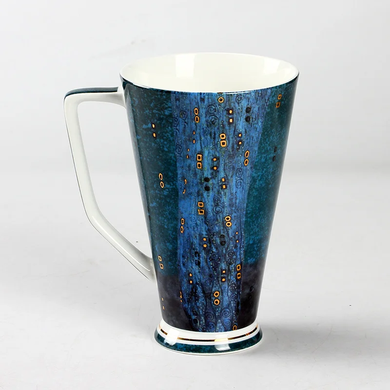 Klimt Painting Design Fine Bone China Coffee Cup Mug &amp Travel Ceramic With Gift Box | Дом и сад