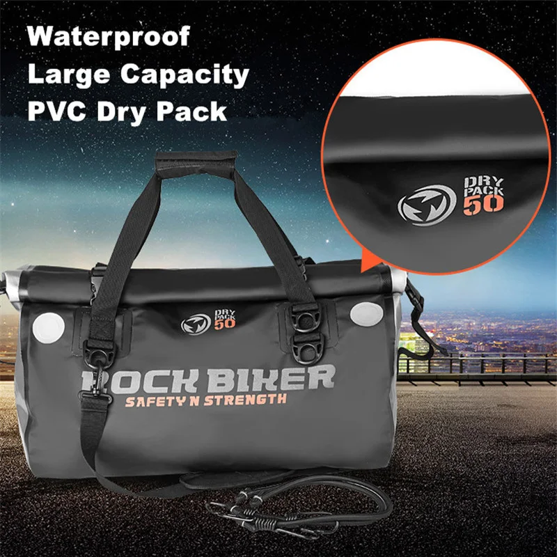 Сумка на заднее сиденье мотоцикла водонепроницаемая из ПВХ|Верхние чехлы| |