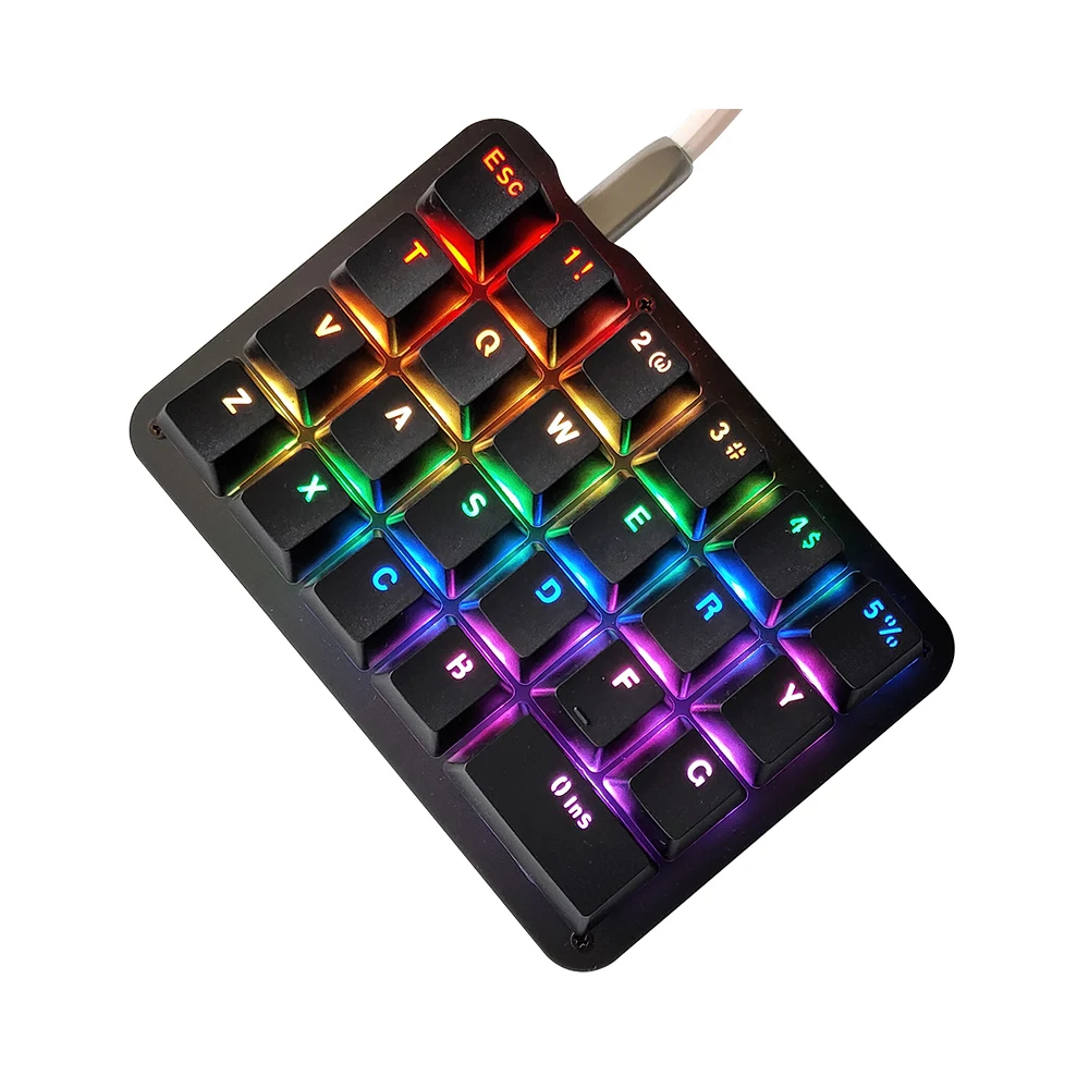 23 клавиши в одной руке механическая клавиатура для игрового рисования USB RGB