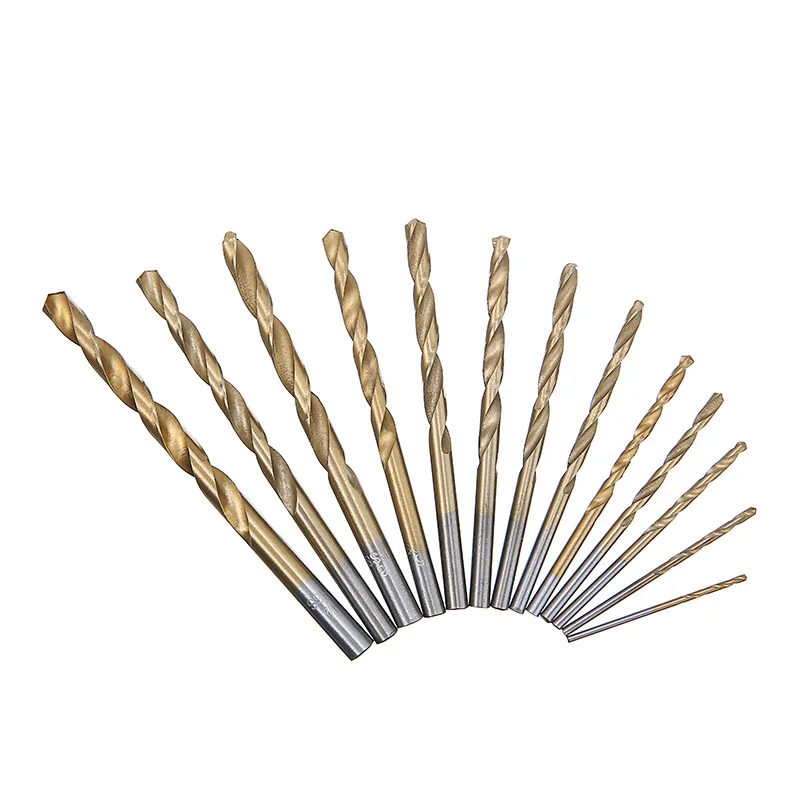 13 шт. сверла с титановым покрытием высокоскоростные инструменты для