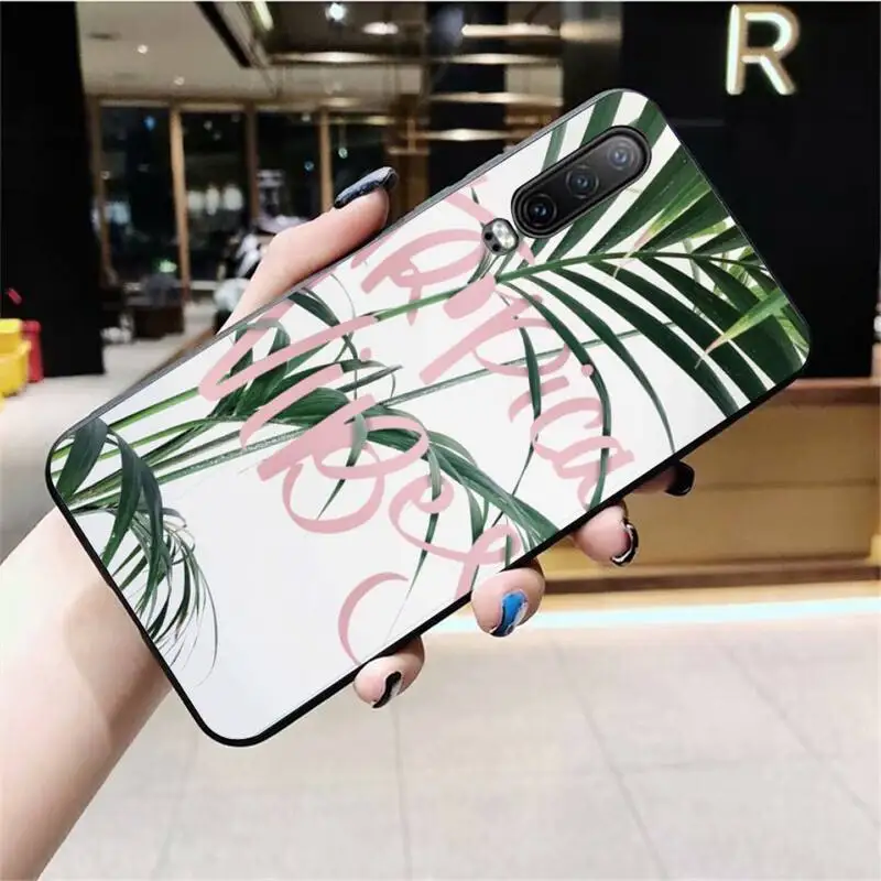 Тропический листья вибры самодельный раскрашенный блестящий чехол для телефона
