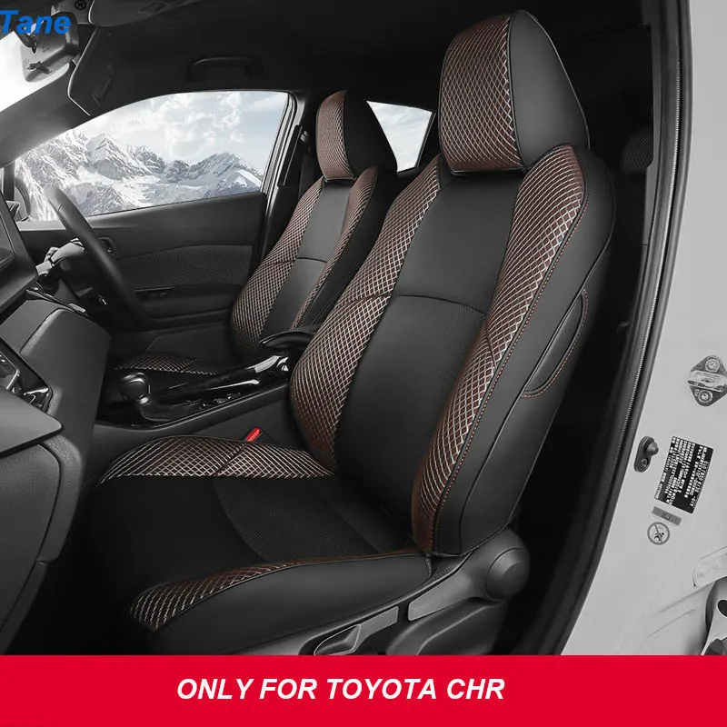 Tane чехол из натуральной кожи для автомобильных сидений для Toyota CHR аксессуары чехлы для сидений - Название цвета: color 1