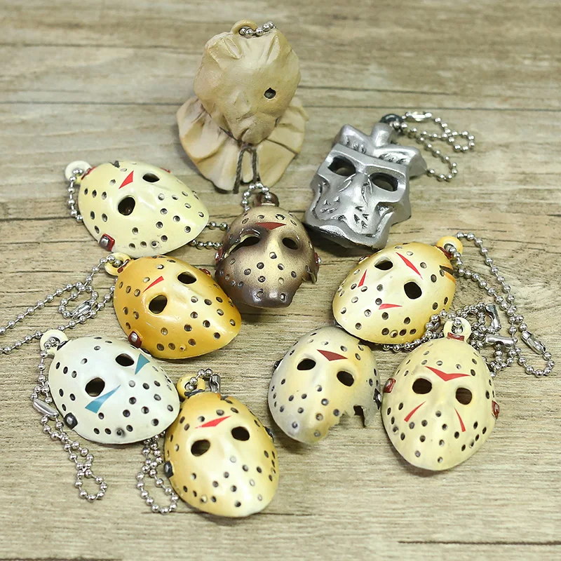 

New Jason vs Horror Mask Action Figure toys keychain 10pcs/set