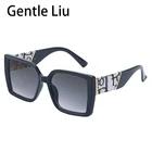 Солнцезащитные очки в винтажном стиле UV400 для мужчин и женщин, модные брендовые дизайнерские солнечные очки большого размера с толстой оправой, 2022