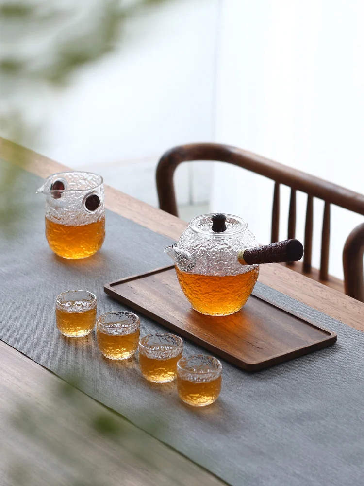 

Портативный дорожный китайский чайный набор маленький винтажный простой традиционный роскошный стеклянный чайный горшок Гонг фу чайная п...