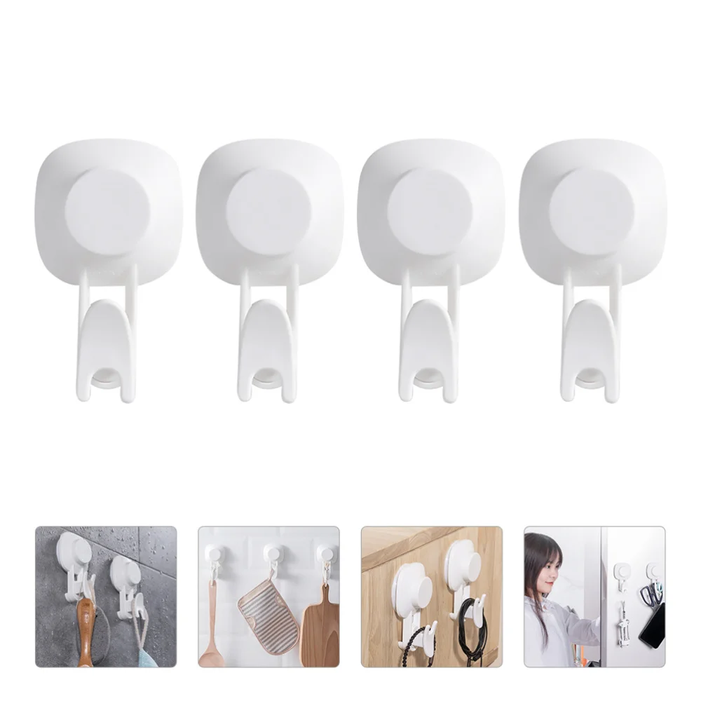 

2pcs Punch-free Towel Hooks Kitchen Vacuum Hook Suction Cup Hook Bathroom Hook