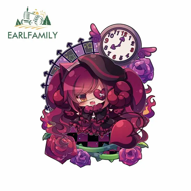 

EARLFAMILY 13cm x 10.5cm For Anime Car Stickers Comical Decal Fashion Occlusion Scratch Refrigerator Waterproof For JDM SUV RV