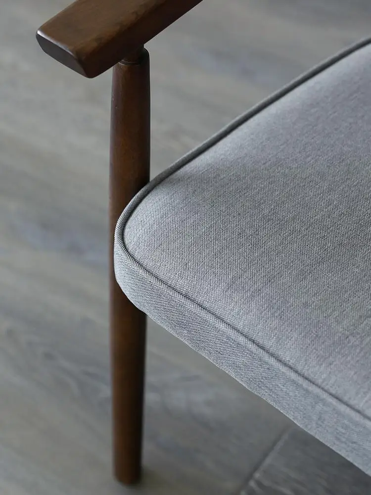 Обеденный стол и стул из твердой древесины круглый нордический Одноместный