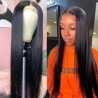 straight wig lace front human hair 28 inch 13%c3%971 lace frontal wigs brazilian hair remy hair pre plucked lace wigs for black women