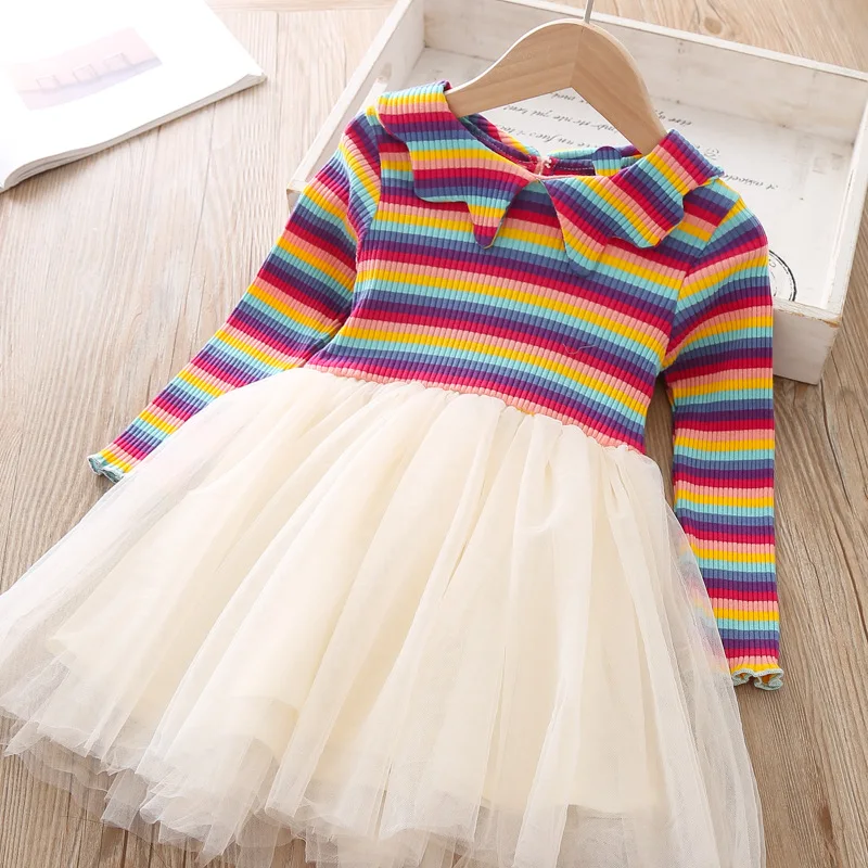 Baby Elegant Dress for Girls Spring Children Costumes kids Clothing Flower Dresses Teens Cute Christmas princess Party 5 6 years | Детская