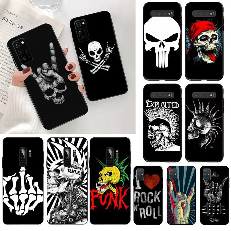 

YJZFDYRM Hot Rock Cool skull Soft Phone Case Capa for Samsung S20 plus Ultra S6 S7 edge S8 S9 plus S10 5G lite 2020