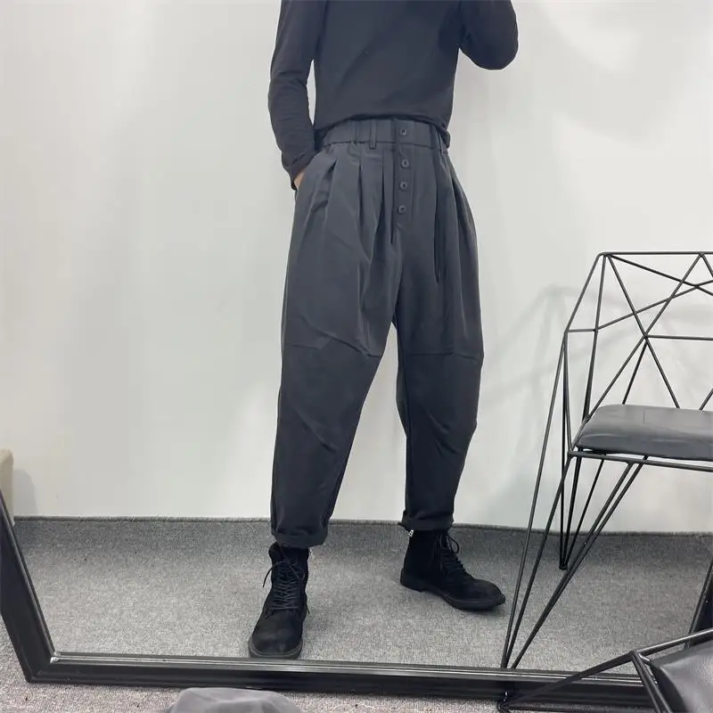 Men's Harun Pants Spring And Autumn New Fashionable Fashionable Fan Classic Simple Pure Color Leisure Loose Large Pants