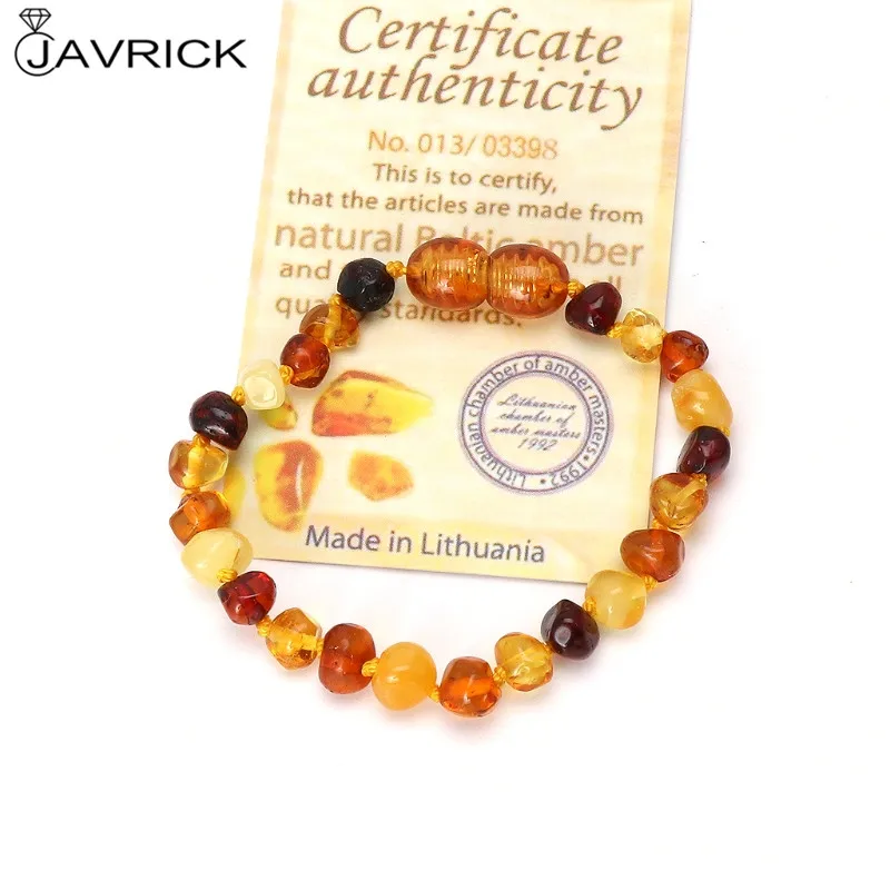 Genuine Baltic Amber Teething Bracelet Raw and Anklet Baby Beads for Teethers