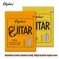 new orphee classic classical guitar strings nylon and silver plated wire hardnormal tension 028 043028 045 wholesales
