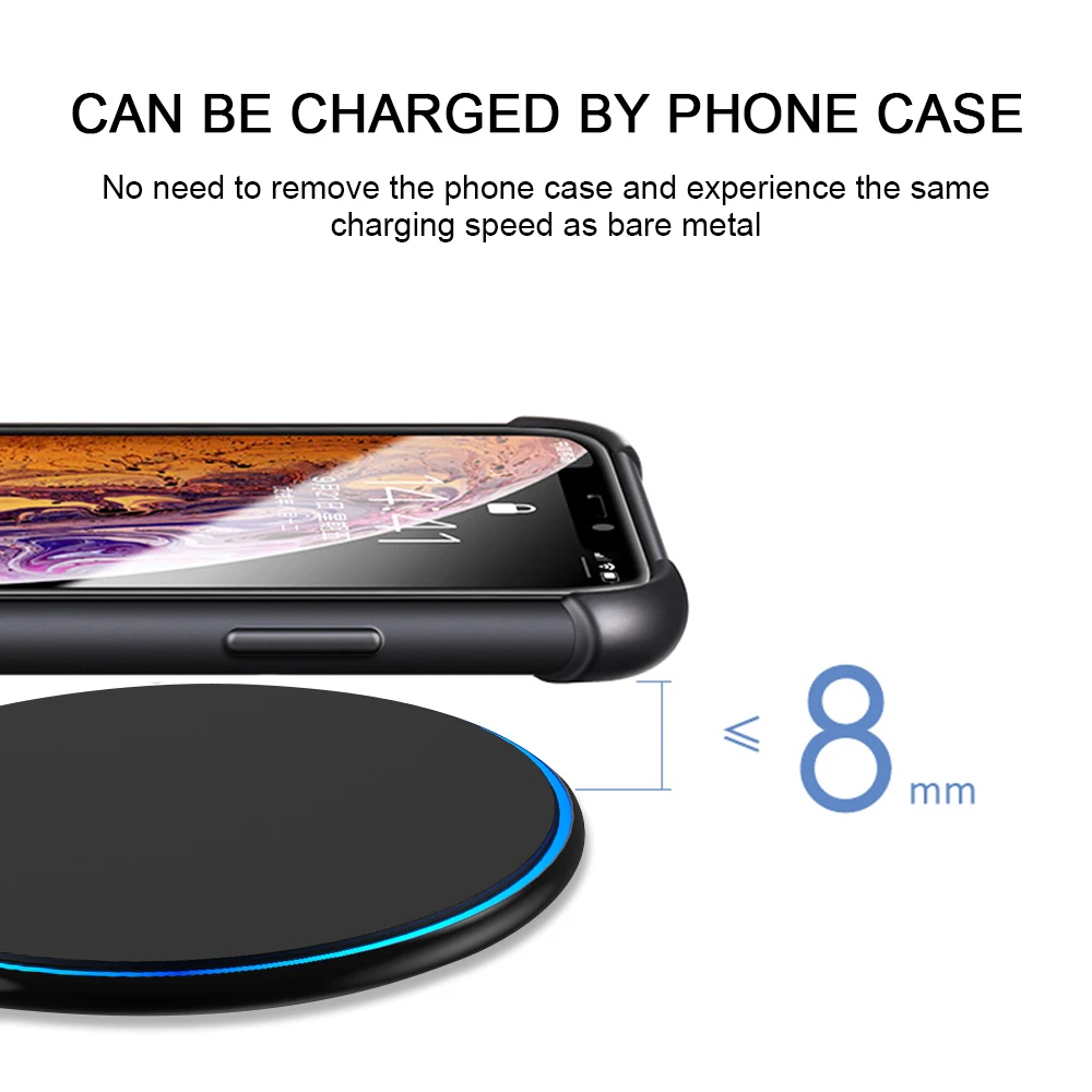 Swalle Быстрая зарядка для samsung Note 9 Note 8 Беспроводное зарядное устройство для iPhone Xs Max X 8 Plus Edge USB Qi зарядная подставка