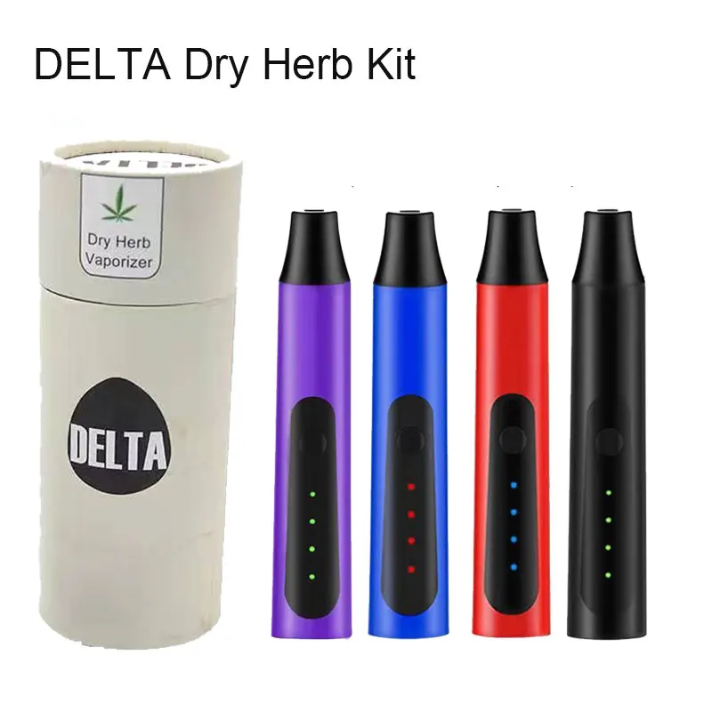 

E-Cigarettes Authentic Huge Vapor DELTA Vaporizer Kit Dry Herb Vape Pen 2200mAh Battery Starter Kits Vs Conqueror Dry Herbal Kit