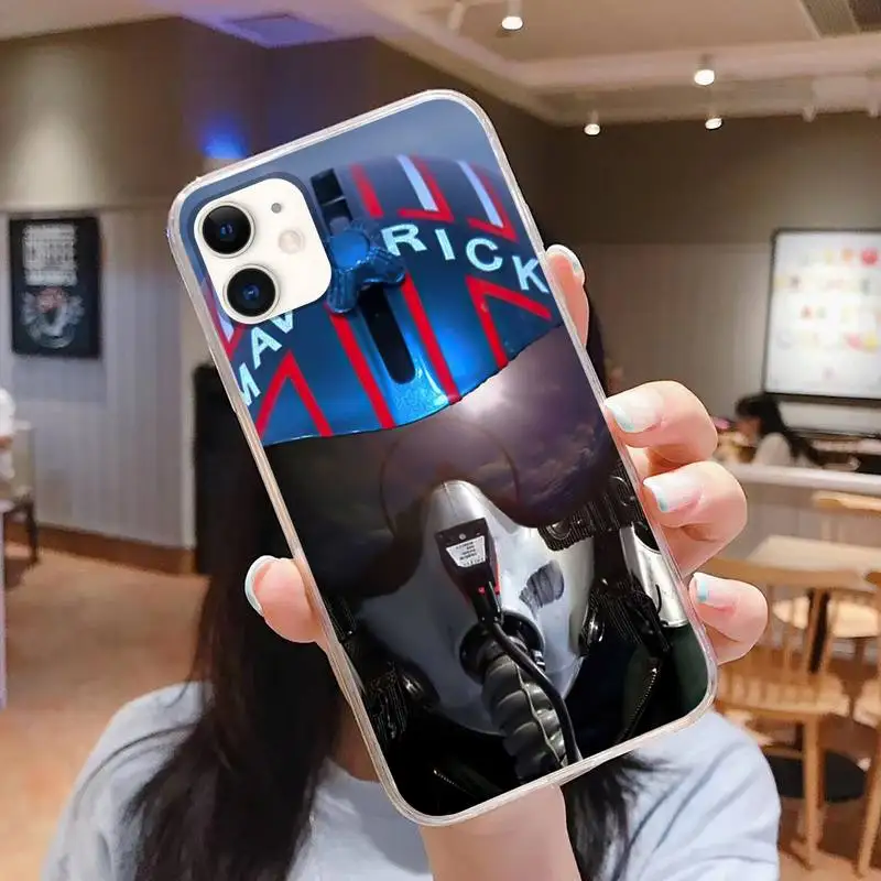 

Top Gun Maverick Tom Cruise Phone Case For iphone 5s 6 7 8 11 12 plus xsmax xr pro mini se Transparent Cover Fundas Coque