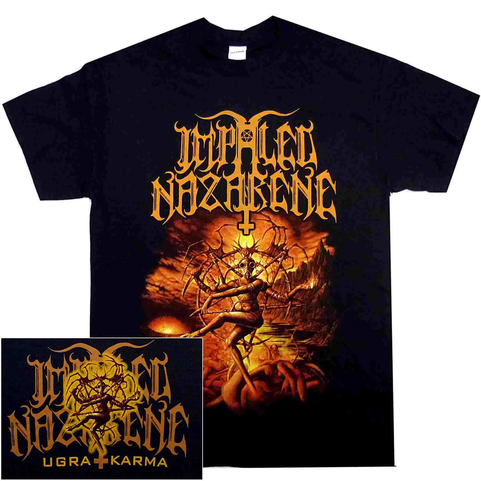 Impaled Nazarene Ugra Karma рубашка Sml Xl черная металлическая футболка | Мужская одежда