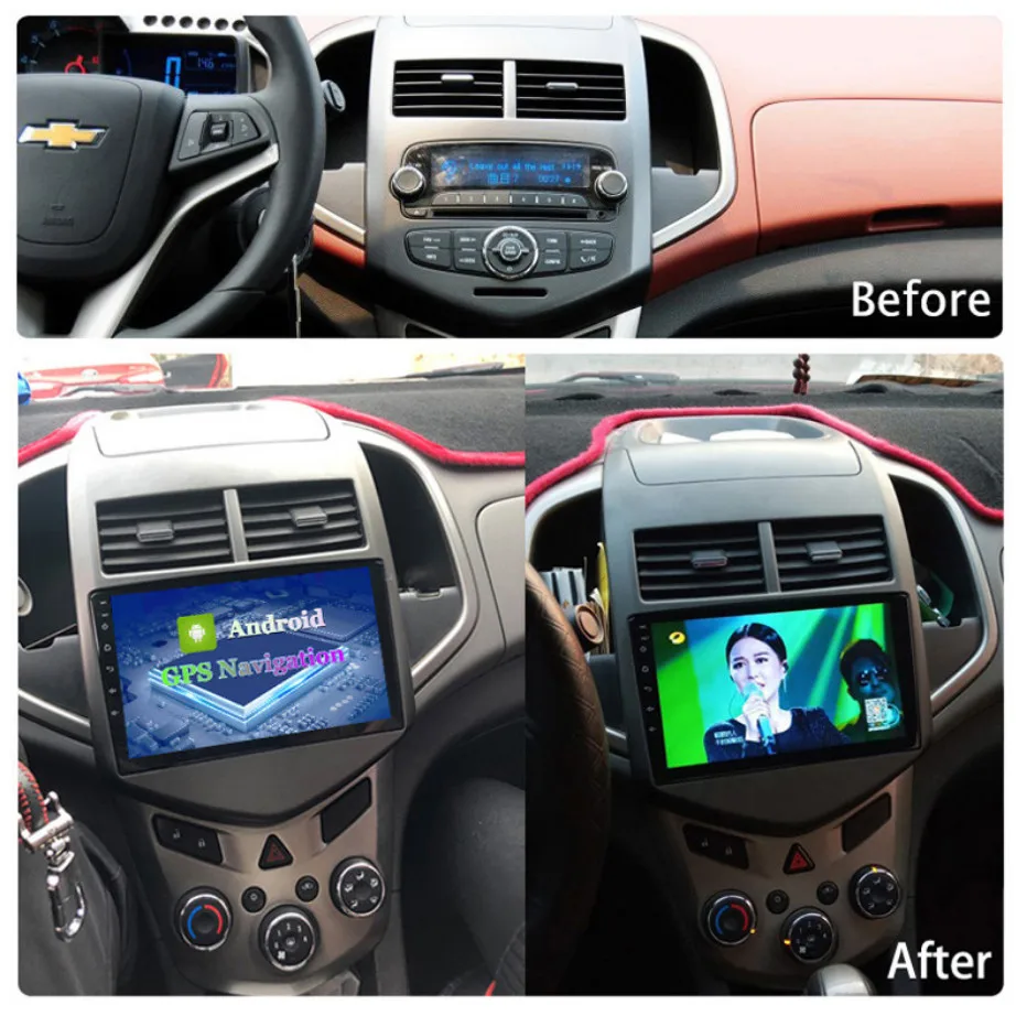 9'' IPS Android 9 For Chevrolet Aveo Sonic 2011 2012 2013 Car Radio Multimedia GPS Navigation Navi Player Auto Stereo WIFI |