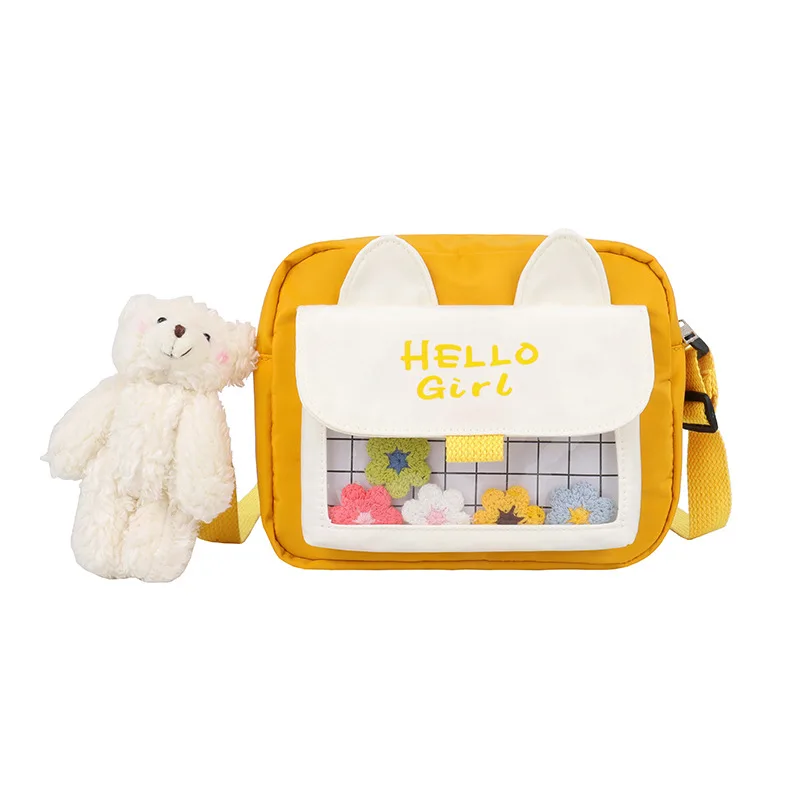 

KANDRA Purses and Handbags Girl Kawaii Crossbody Bags for Women 2020 Fashion Nylon Hand Bags Cute Cat Shape Single Shoulder Bag