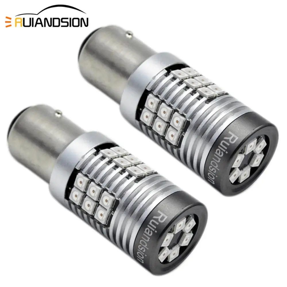 2x 0.64A 1157 BAY15D BAZ15D P21/4W 30SMD 3030 светодиодсветодиодный автомобильные стоп сигналы