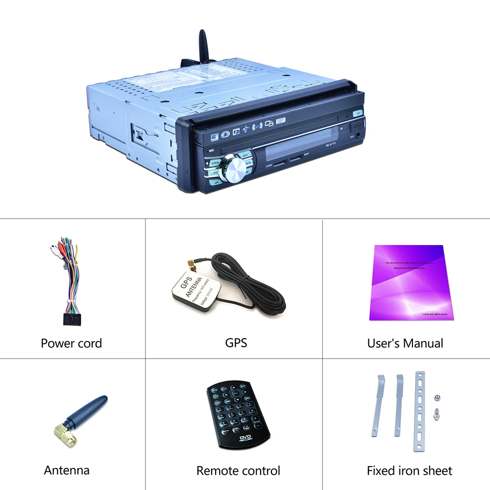 AMprime Android 2din Автомобильная Радио телескопическая машина GPS Wifi MP5 Bluetooth USB FM