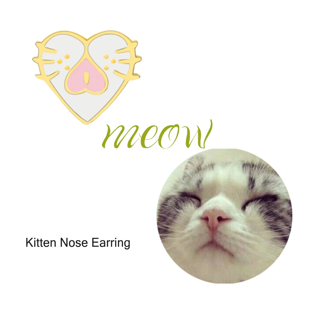 Серьги-гвоздики с милыми животными в виде единорога женские Детские ювелирные